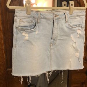 Barely Worn Forever 21 Distressed Denim Skirt